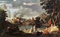 Landschaft mit Orpheus und Euridice klassische Maler Nicolas Poussin